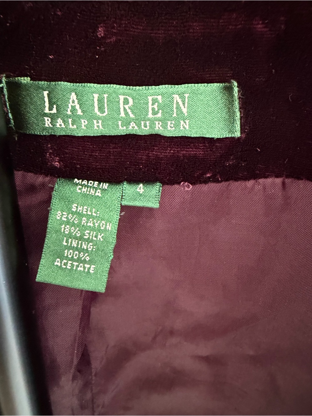Ralph Lauren Velvet Button-Down Shirt in Deep Plum - Picture 7 of 11